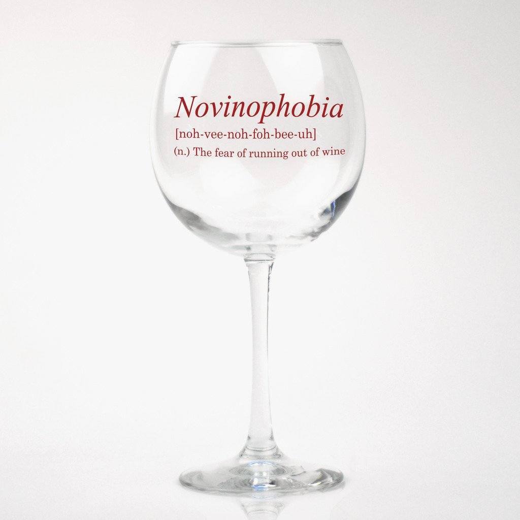 Novinophobia wine glass