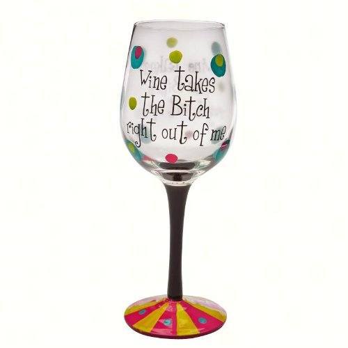 Stemware glass funny wine glass