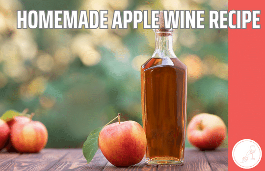 apples and wine bottle