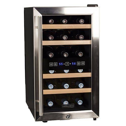 Koldfront 18 Bottle Free Standing Dual Zone Wine Cooler
