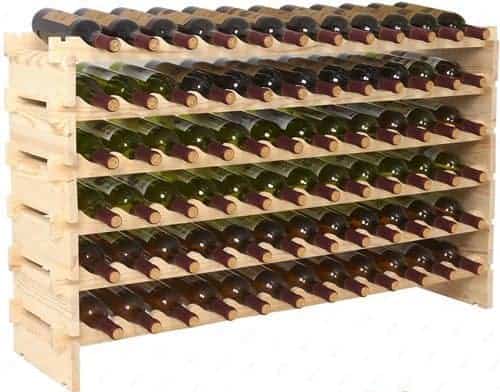 4 Family 72 Bottles Holder Wine Rack Stackable Storage
