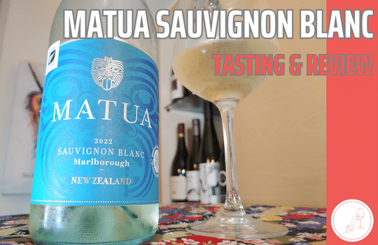 Matua SB bottle and wine glass