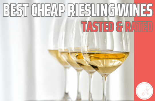 Riesling wine in glasses