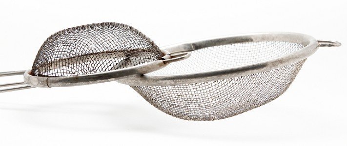 The strainer on white background