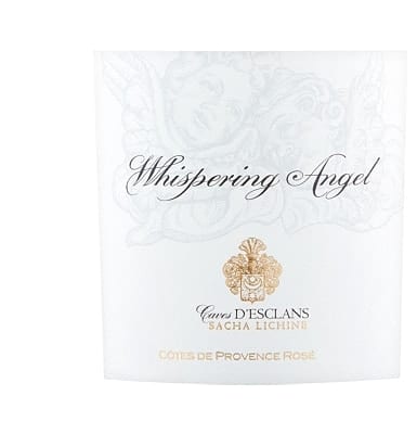 Whispering Angel rosé wine label front