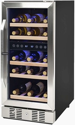 New air wine cooler side view