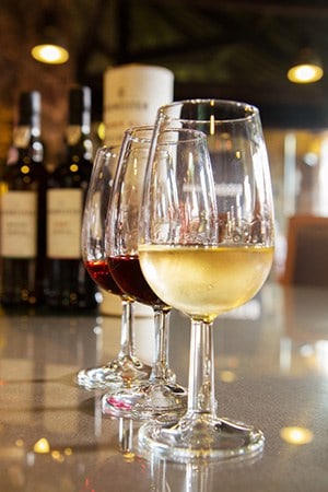 Glasses of port wine