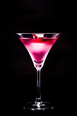 The Rose Cocktail in glass