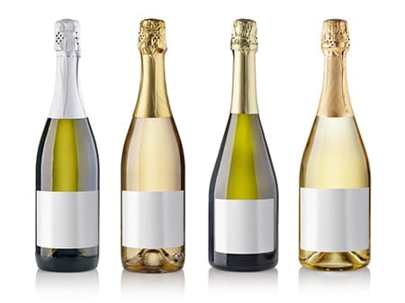 champagne and prosecco bottles