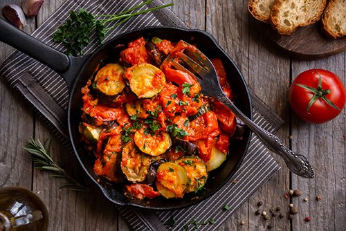 Vegetable Ratatouille in a pan