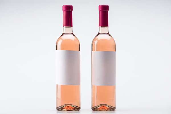 Rose wine bottles