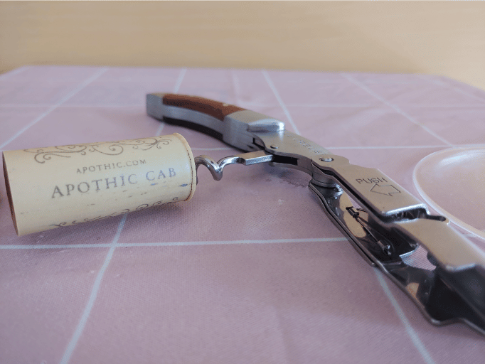 Apothic Cab cork and corkscrew