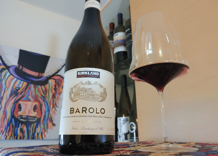 Barolo bottle and glass